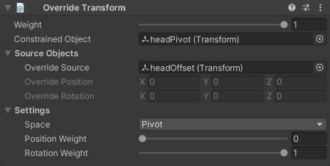 The only way to do this is to make an empty gameobject and then put the object you. . Unity animation rigging override transform
